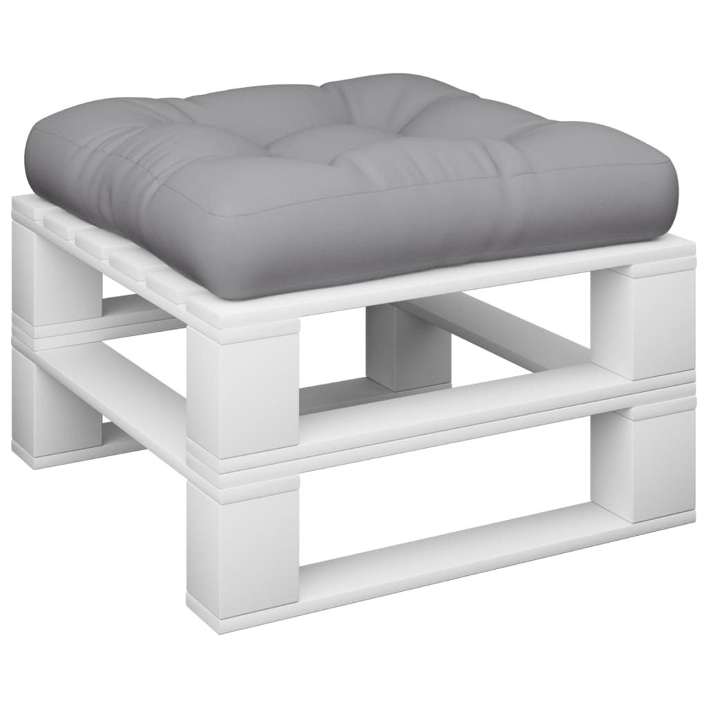 VidaXL coussin de palette 58x58x10 cm tissu gris