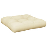 VidaXL coussin de palette 58x58x10 cm tissu couleur crème