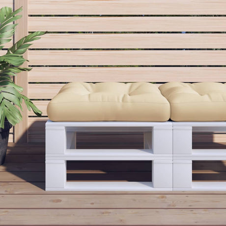 Vidaxxl coussin palette 58x58x10 cm tissu beige