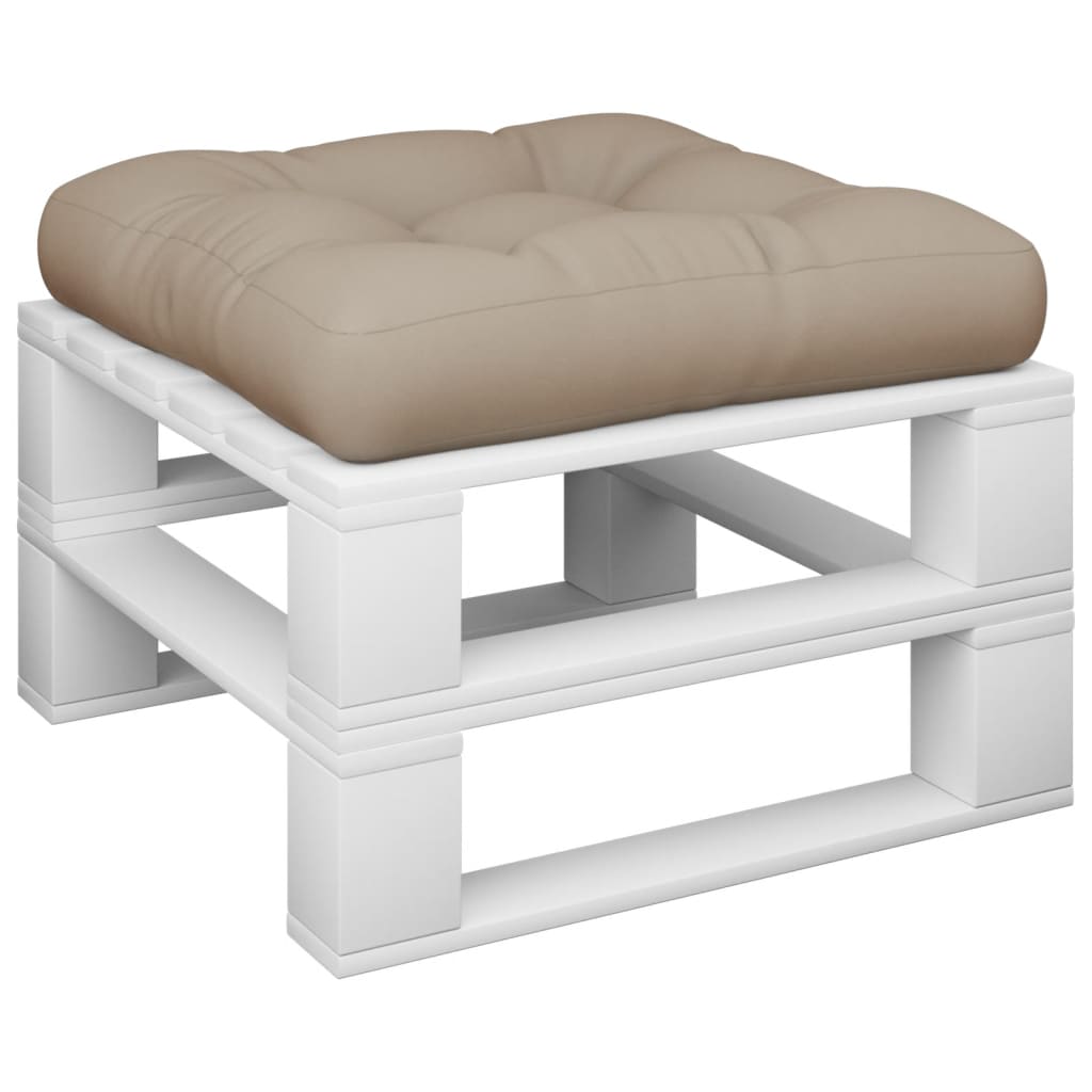 VidaXL coussin palette 58x58x10 cm tissu taupe