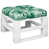 VidaXL coussin palette 58x58x10 cm tissu motif feuille