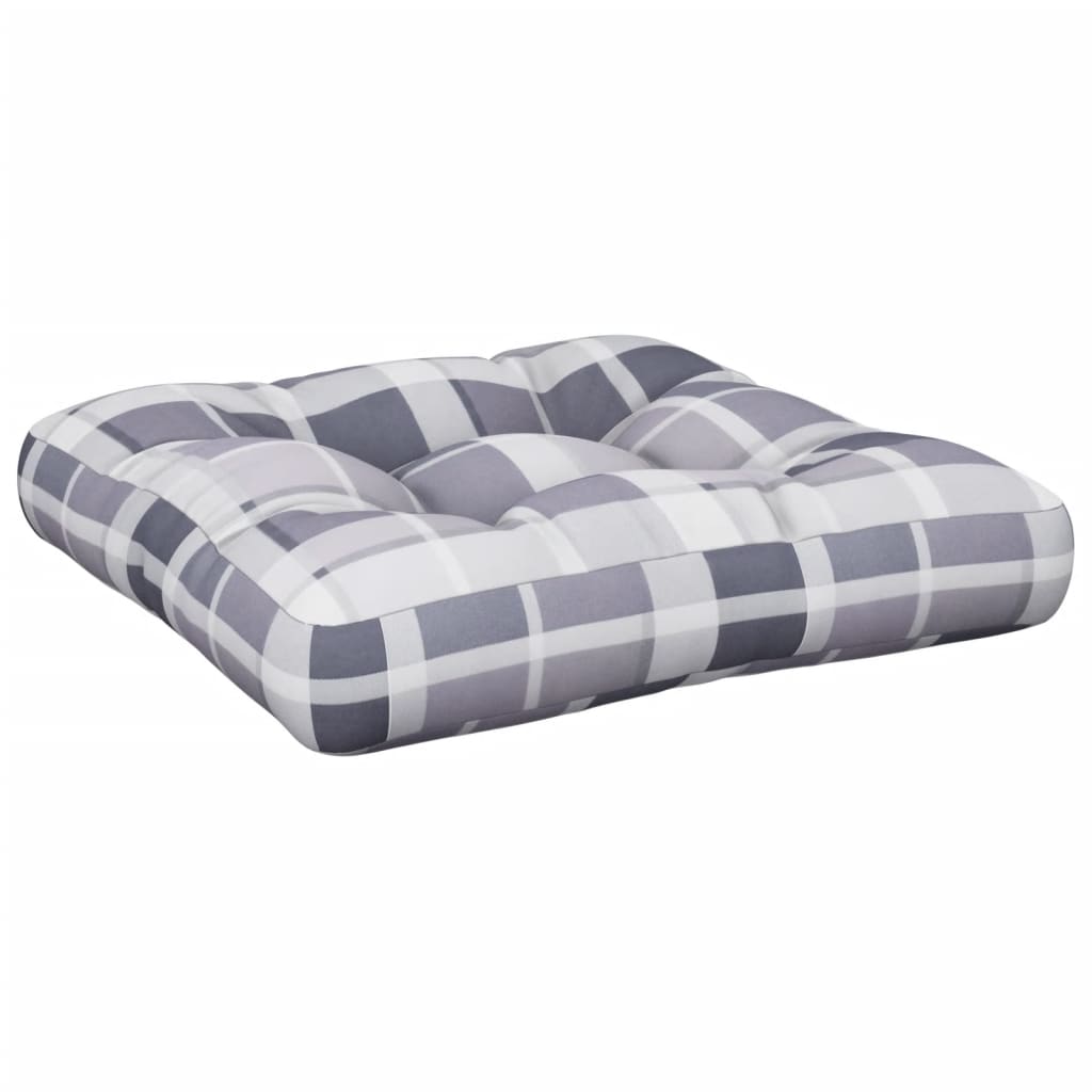 VidaXL coussin de palette 58x58x10 cm tissu à motif losange gris