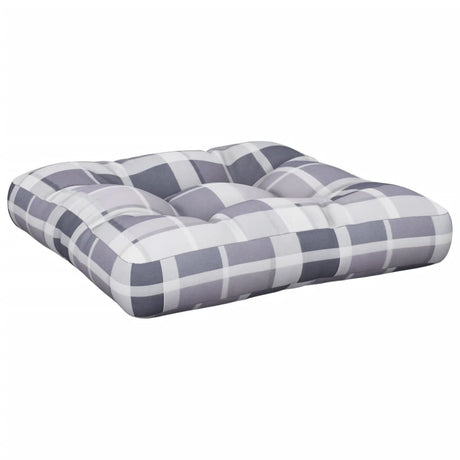 VidaXL coussin de palette 58x58x10 cm tissu à motif losange gris