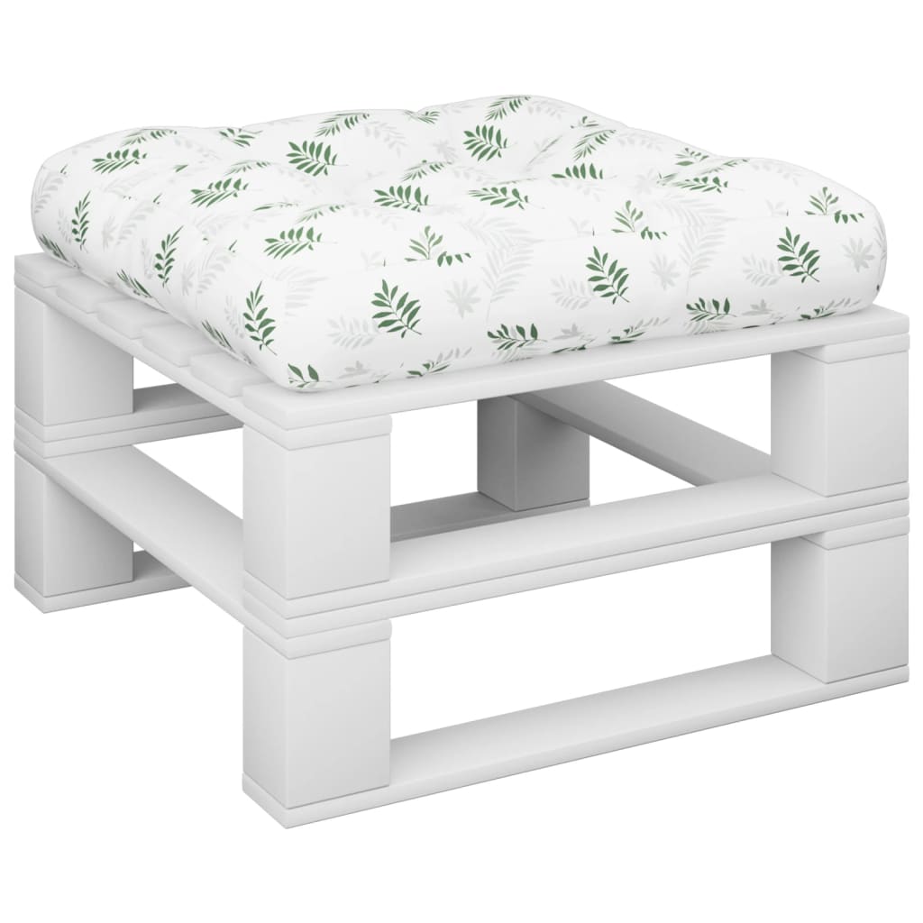 VidaXL coussin palette motif feuille 58x58x10 cm tissu oxford