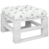 VidaXL coussin palette motif feuille 58x58x10 cm tissu oxford