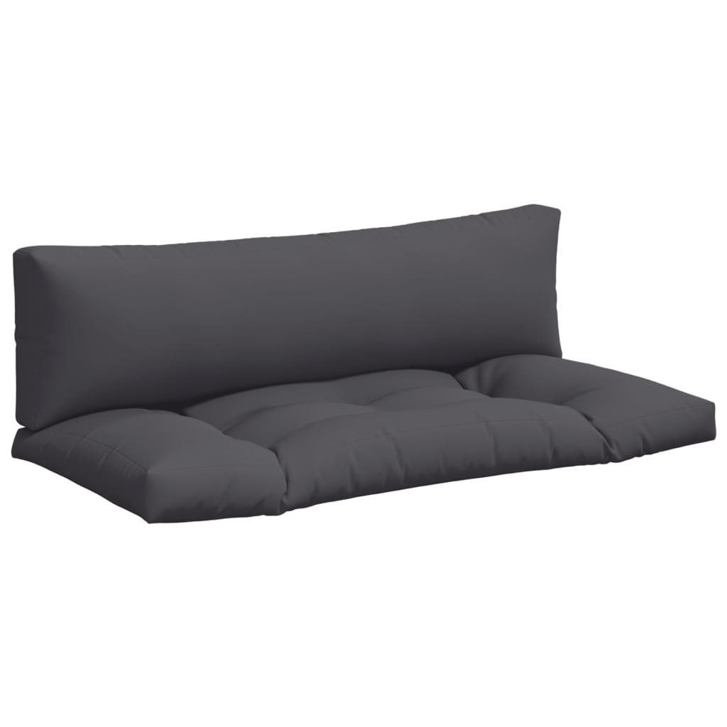 VidaXL coussins de palette 2 pcs tissu anthracite