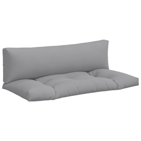 VidaXL coussins de palette 2 pcs tissu gris