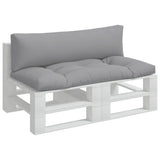 VidaXL coussins de palette 2 pcs tissu gris