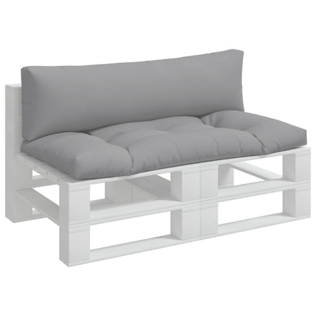 VidaXL coussins de palette 2 pcs tissu gris