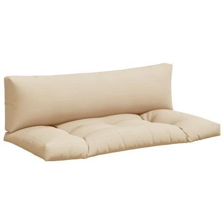 VidaXL coussins de palette 2 pcs tissu beige