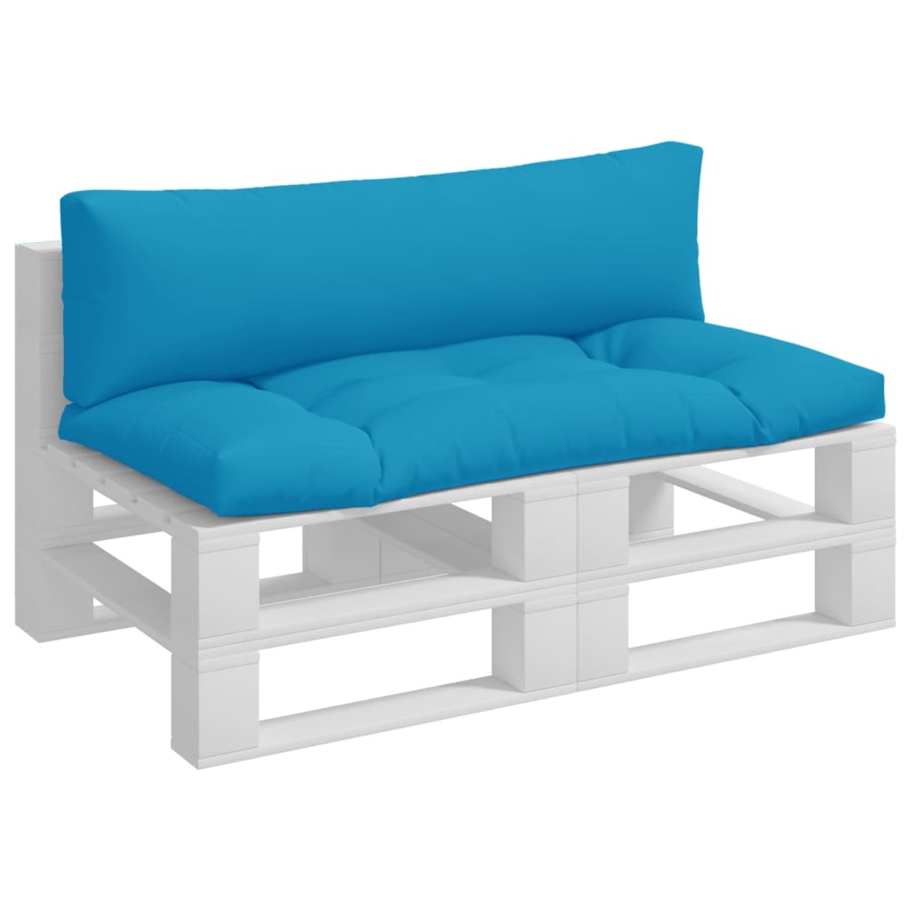 VidaXL coussins de palette 2 pcs tissu bleu clair