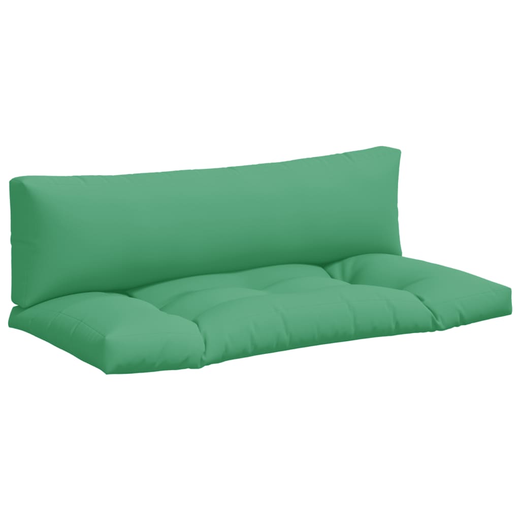 VidaXL coussins de palette 2 pcs tissu vert