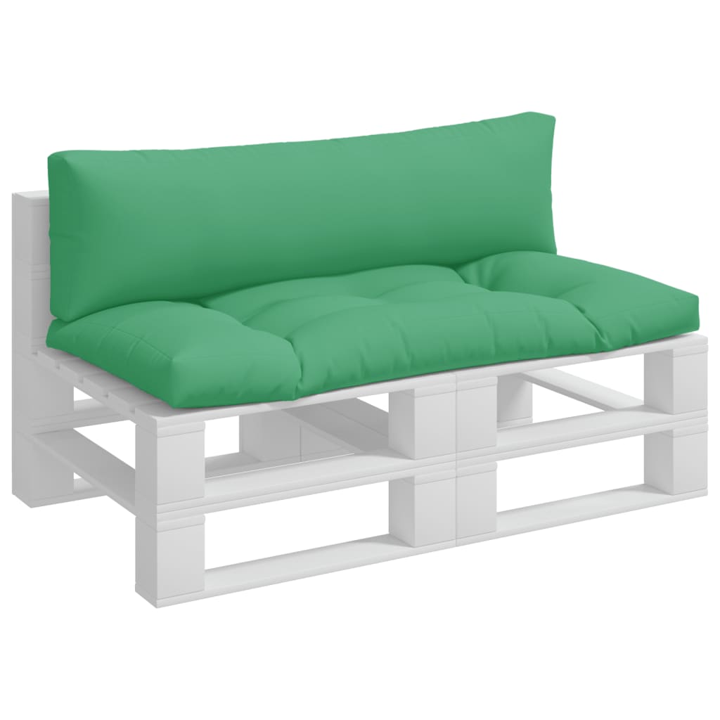 VidaXL coussins de palette 2 pcs tissu vert
