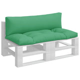 VidaXL coussins de palette 2 pcs tissu vert