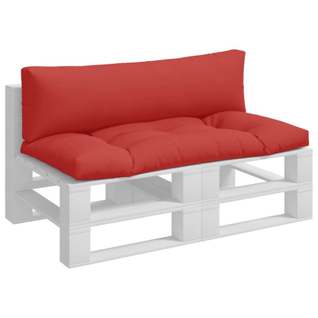 VidaXL coussins de palette 2 pcs tissu rouge