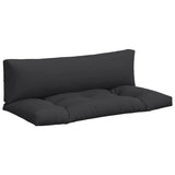 VidaXL coussins de palette 2 pcs tissu noir