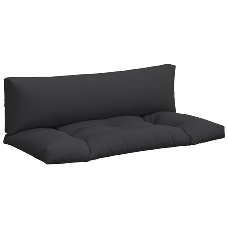 VidaXL coussins de palette 2 pcs tissu noir