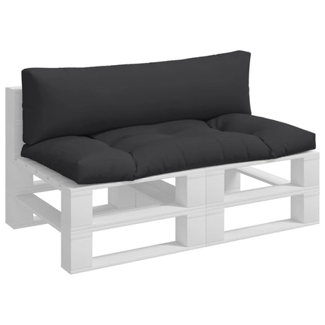 VidaXL coussins de palette 2 pcs tissu noir