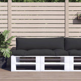 VidaXL coussins de palette 2 pcs tissu noir