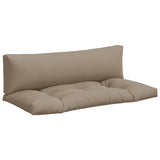 VidaXL coussins de palette 2 pcs tissu taupe