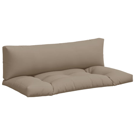 VidaXL coussins de palette 2 pcs tissu taupe