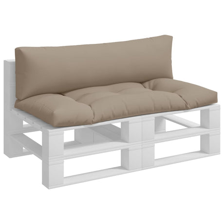 VidaXL coussins de palette 2 pcs tissu taupe