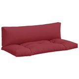 VidaXL coussins de palette 2 pcs tissu rouge vin