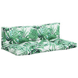 VidaXL coussins de palette 2 pcs tissu motif feuille