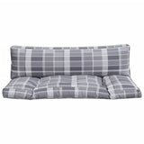 VidaXL coussins de palette 2 pcs tissu à motif losange gris