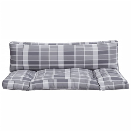 VidaXL coussins de palette 2 pcs tissu à motif losange gris