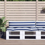 VidaXL coussins de palette 2 pcs tissu oxford rayé blanc et bleu