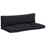 VidaXL coussins de palette 2 pcs motif losange tissu oxford noir