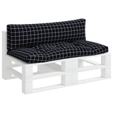 Vidaxl Pallet Cushions 2 Stedascase Modello Oxford Fabric nero