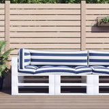 VidaXL coussins de palette 3 pcs tissu oxford rayé blanc et bleu