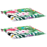 VidaXL coussins de chaise de jardin 2 pcs 40x40x4 cm tissu multicolore