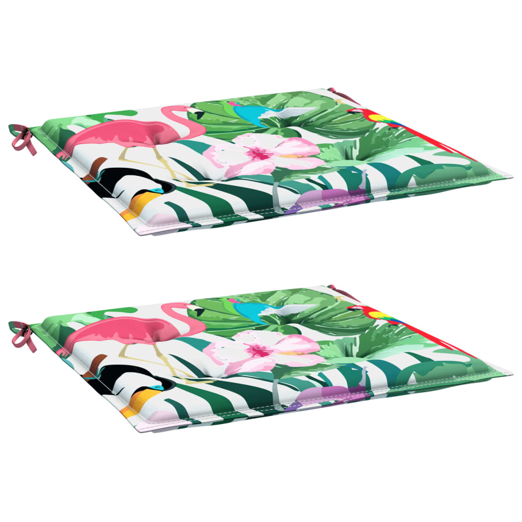 Vidaxl Garden Chair Cushions 2 ST 40X40X3 CM Tissu Multi-Colore