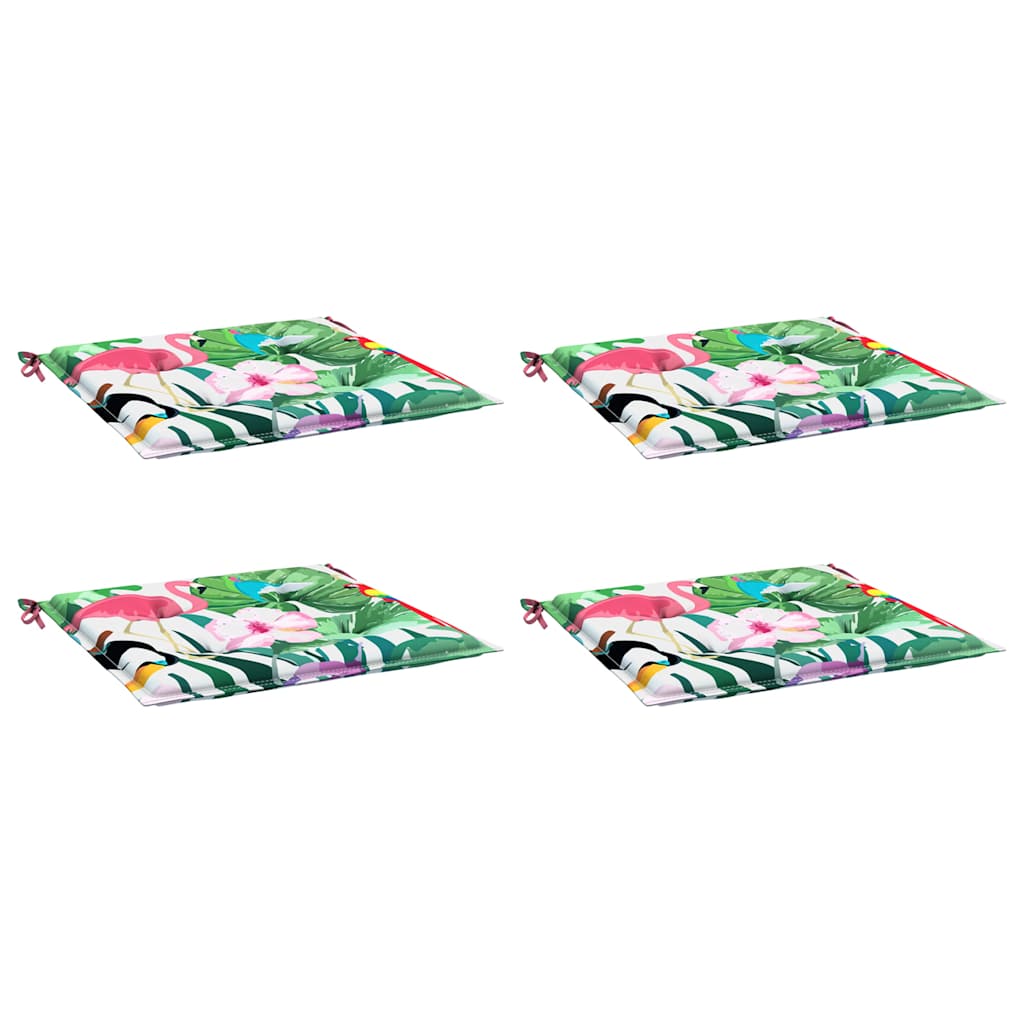 VidaXL coussins de chaise de jardin 4 pcs 40x40x4 cm tissu multicolore