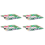 VidaXL coussins de chaise de jardin 4 pcs 40x40x4 cm tissu multicolore