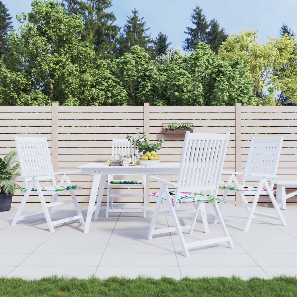 Vidaxl Garden Chair Puter 4 PC -er 40x40x3 cm stoff Multi -farget