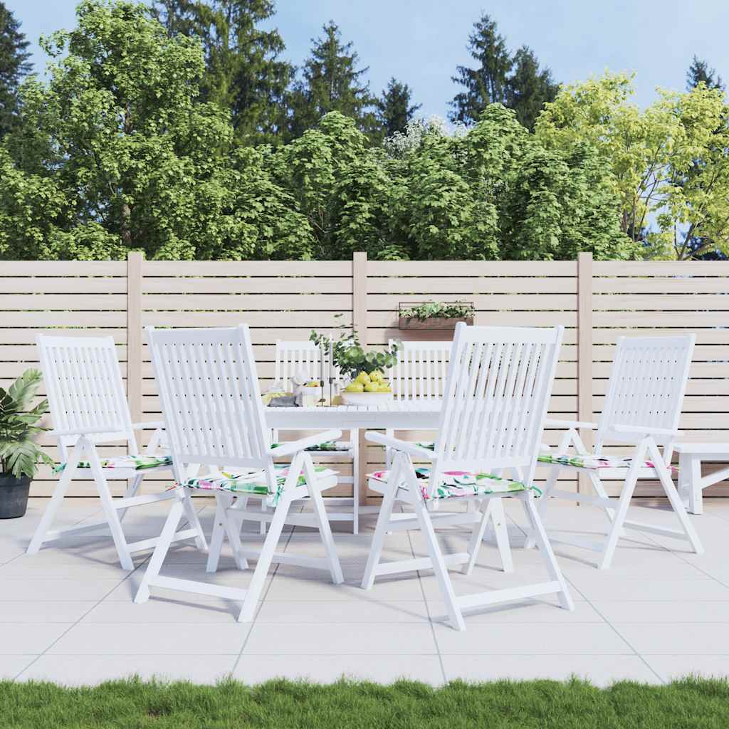 VidaXL coussins de chaise de jardin 6 pcs 40x40x4 cm tissu multicolore
