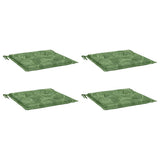 VidaXL coussins de chaise 4 pcs motif feuille 40x40x4 cm tissu