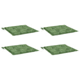 VidaXL coussins de chaise 4 pcs motif feuille 40x40x4 cm tissu