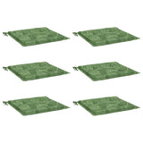 VidaXL coussins de chaise 6 pcs motif feuille 40x40x4 cm tissu