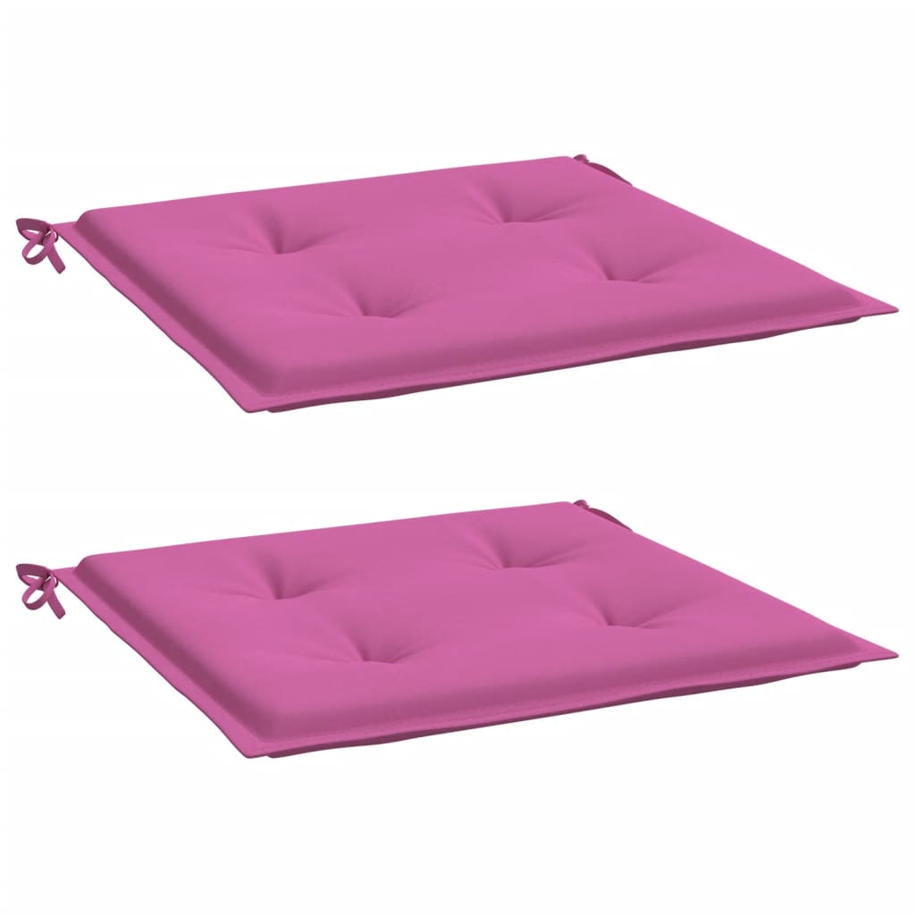 Cuscini da sedia da giardino Vidaxl 2 St 40x40x3 cm tessuto rosa