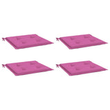 VidaXL coussins de chaise de jardin 4 pcs 40x40x4 cm tissu rose