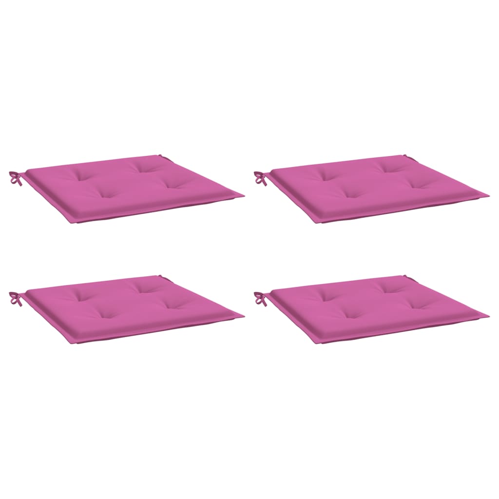 Coussins de chaise de jardin vidaxl 4 st 40x40x3 cm tissu rose