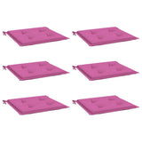 VidaXL coussins de chaise de jardin 6 pcs 40x40x4 cm tissu rose