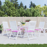 Vidaxl Garden Chair Puter 6 St 40x40x3 cm stoff rosa