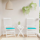 VidaXL coussins de chaise de jardin 2 pcs 40x40x4 cm tissu turquoise