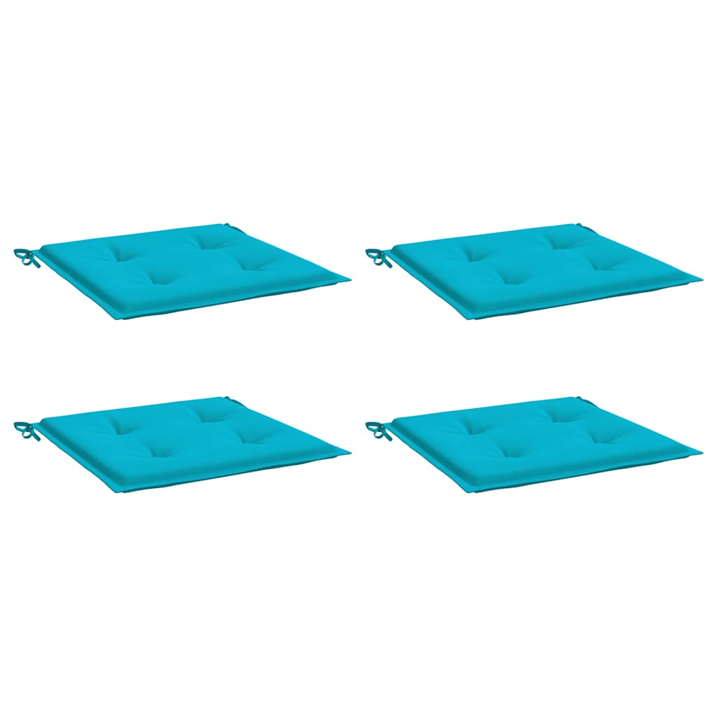 VidaXL coussins de chaise de jardin 4 pcs 40x40x4 cm tissu turquoise